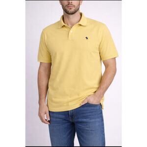 Abercrombie & Fitch Yellow Stretch Polo Shirt Men’s XXL